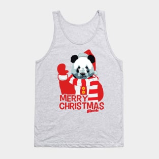 Funny Santa Claus Panda  Merry Christmas Tank Top